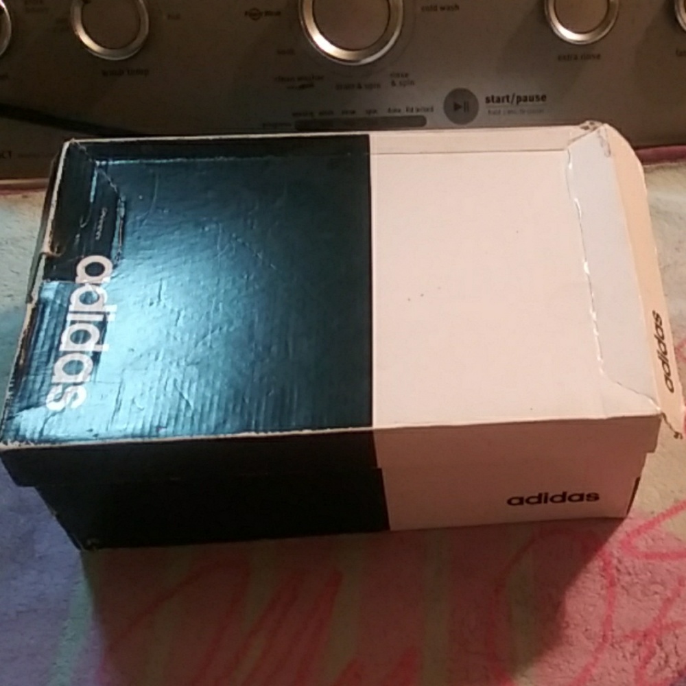 Girl Gold and White Adidas Sneakers